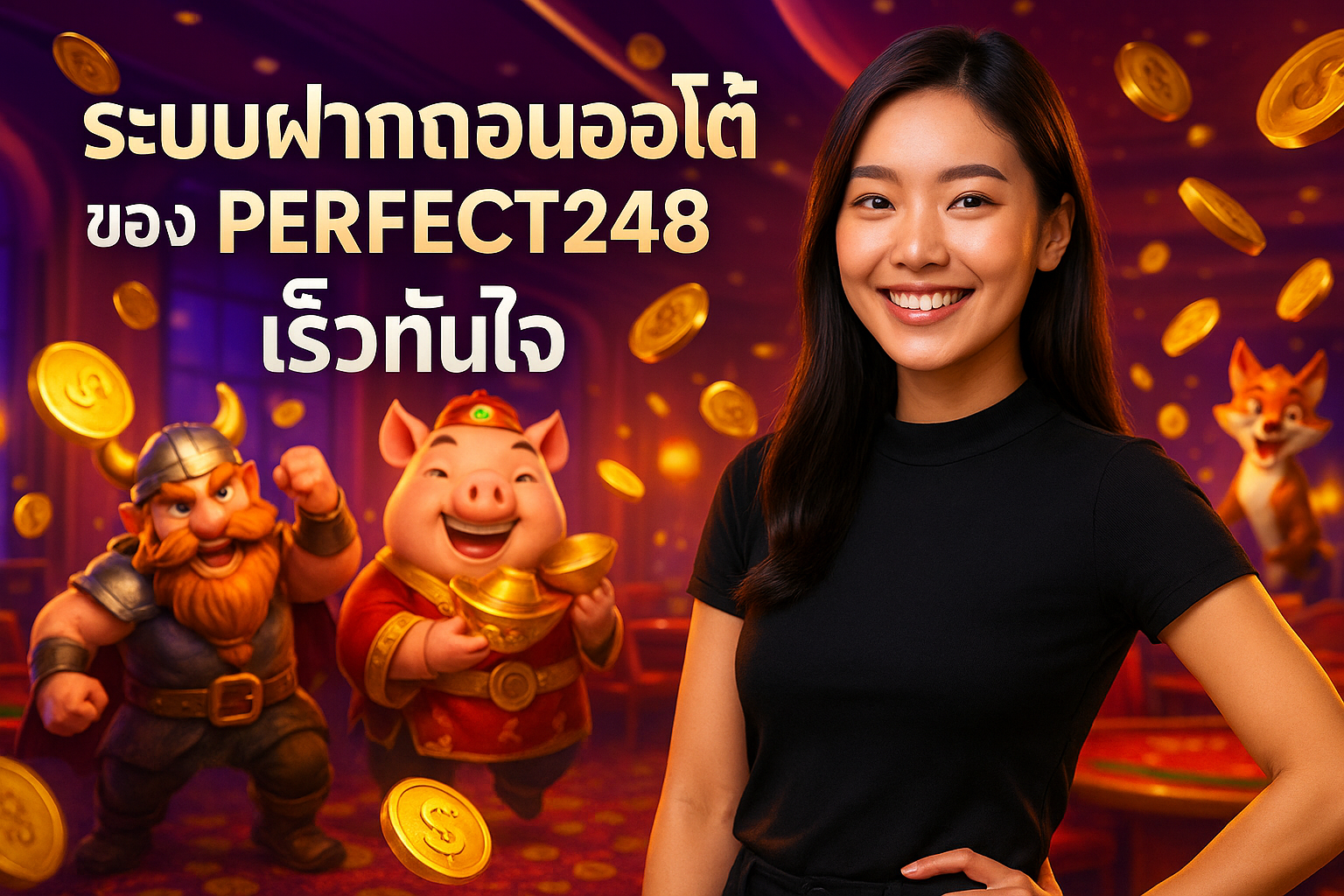 ระบบฝากถอนออโต้ของ PERFECT248 เร็วทันใจ